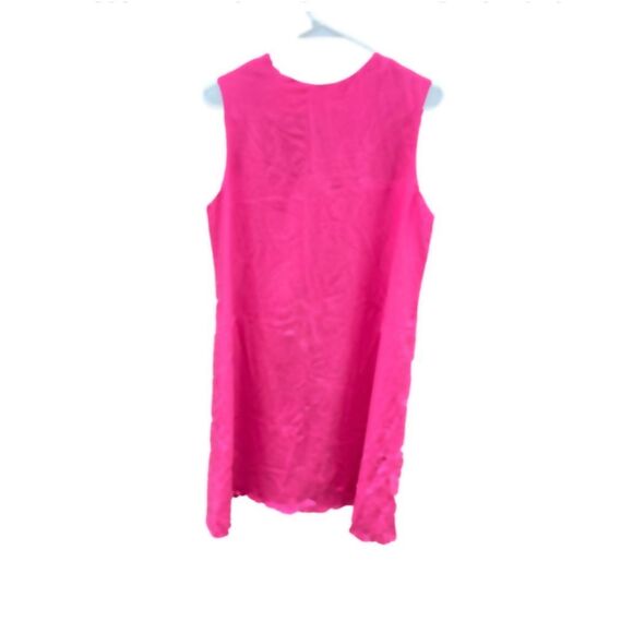 Silk Collection Bright pink 100% silk size 10 lined sheath dress. - Picture 2 of 6